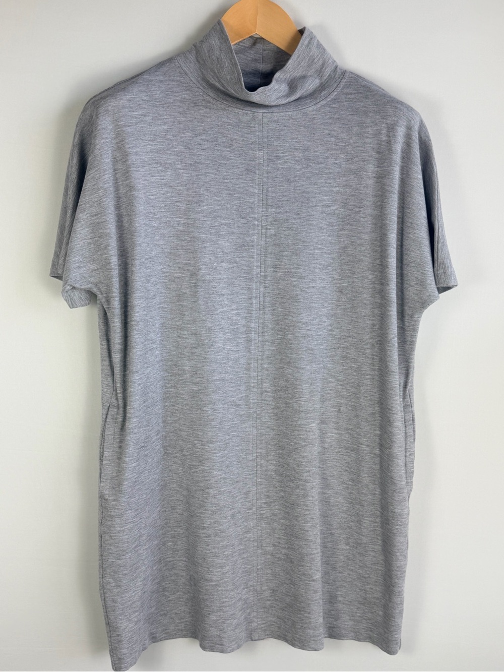 Prologue Gray Mock Neck Shift Mini Dress Pockets Size Medium